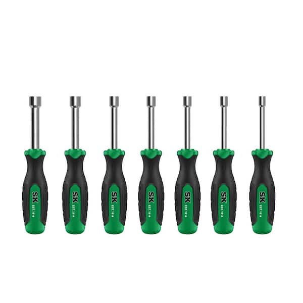 SK02402 Chrome SAE Hand Tools Nut Driver Set-(7-Pieces)