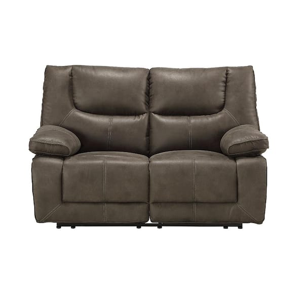 Acme Furniture Harumi 64 in. Gray Fabric 2-Seats Loveseat