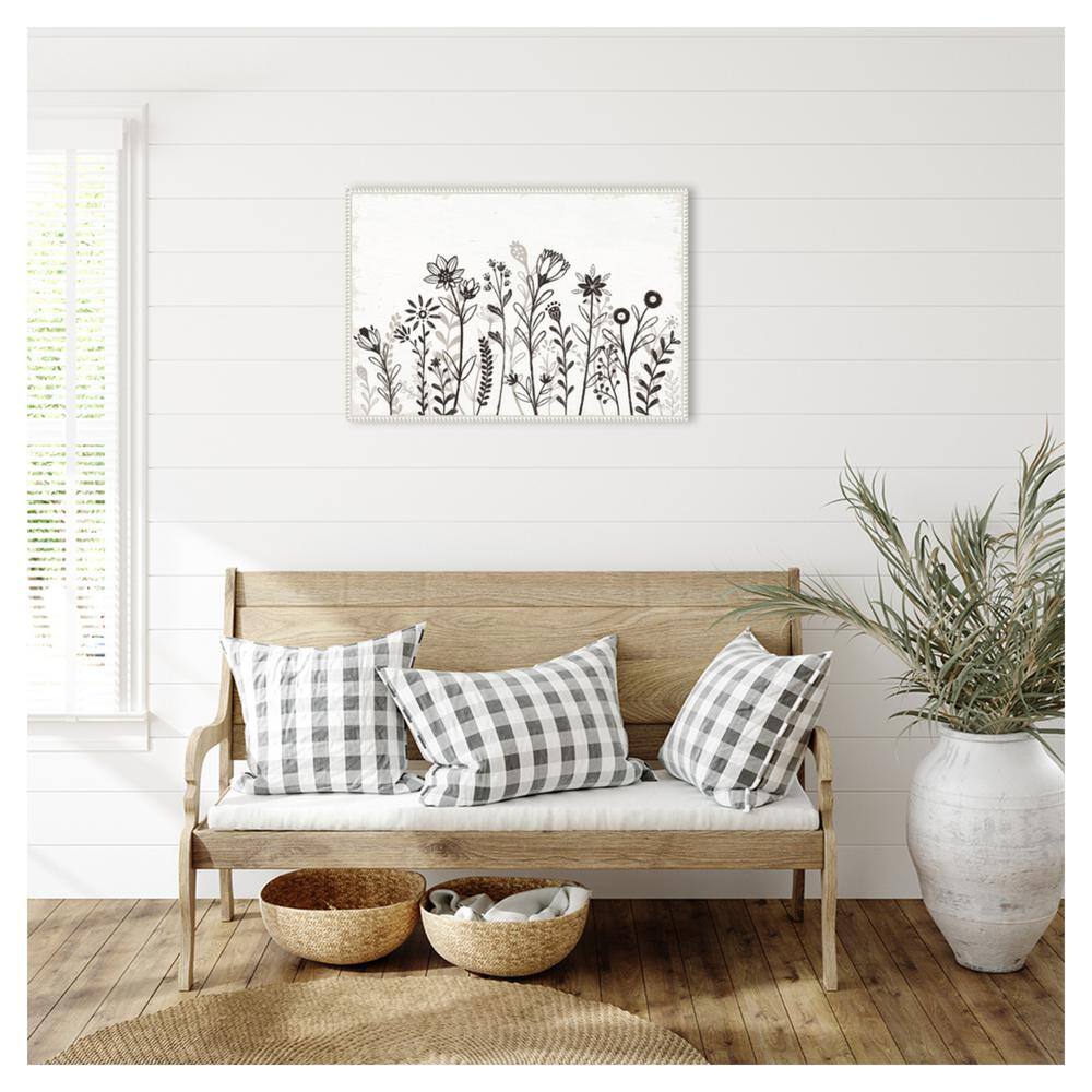Amanti Art 33"x23" Our Nest IX Florals by Janelle Penner Framed Canvas Wall Art Print: Modern Botanical Lithograph, Polystyrene Frame