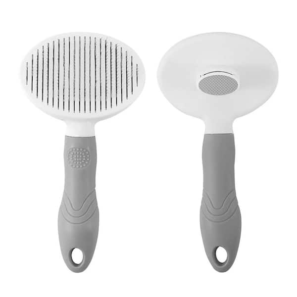 Wellco Stainless Steel Pet Grooming Self Cleaning Brush For Cat Hair wellco-stainless-steel-pet-grooming-self-cleaning-brush-for-cat-hair