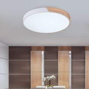 19.68 in. 1-Light White LED Flush Mount