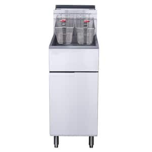 NSF Commercial 24 qt. Nature Gas Deep Fryer50lbs 120,000 BTU, ETL Listed in Stainless Steel with 4 Tube Burners