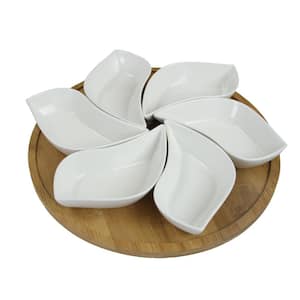 Modern Lazy Susan Appetizer and Condiment Server Set