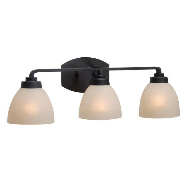 Unbranded Dynasty 3-Light Burnished Bronze Vanity Light