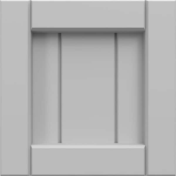 Ekena Millwork 12 in. W x 12 in. H EnduraCore Composite Framed Board-n-Batten Shutters Sample, Primed