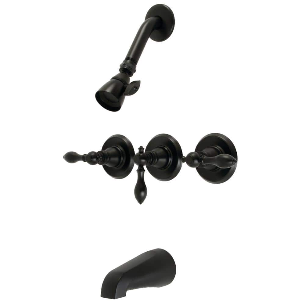 American Triple Handle 1-Spray Tub and Shower Faucet 2 GPM with Corrosion Resistant in. Matte Black price history on PriceWatchPro