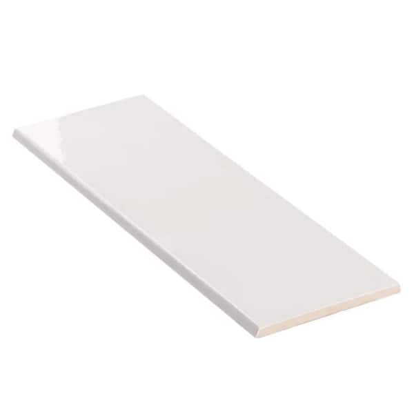 Remington Mist 3.93 in. x 11.81 in. Polished Porcelain Wall Bullnose Tile