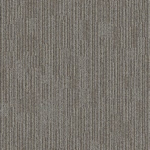 Merrick Brook - Grenade - Gray Commercial 24 x 24 in. Glue-Down Carpet Tile Square (96 sq. ft.)