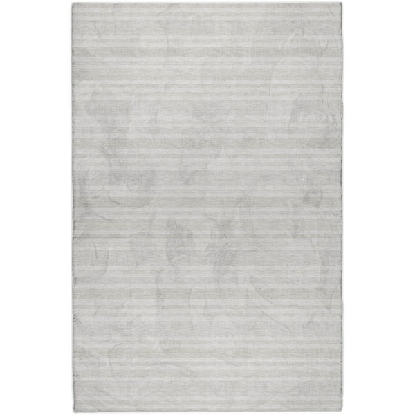 Dream Shag Premium Machine Washable Abstract ADS531 Ivory 5 ft. x 7 ft. 6 in. Area Rug