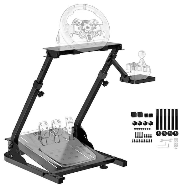Race Simulator Cockpit for Logitech G25, G27, G29 Height Adjust Race Wheel Stand, Wheel and Pedals Not Included