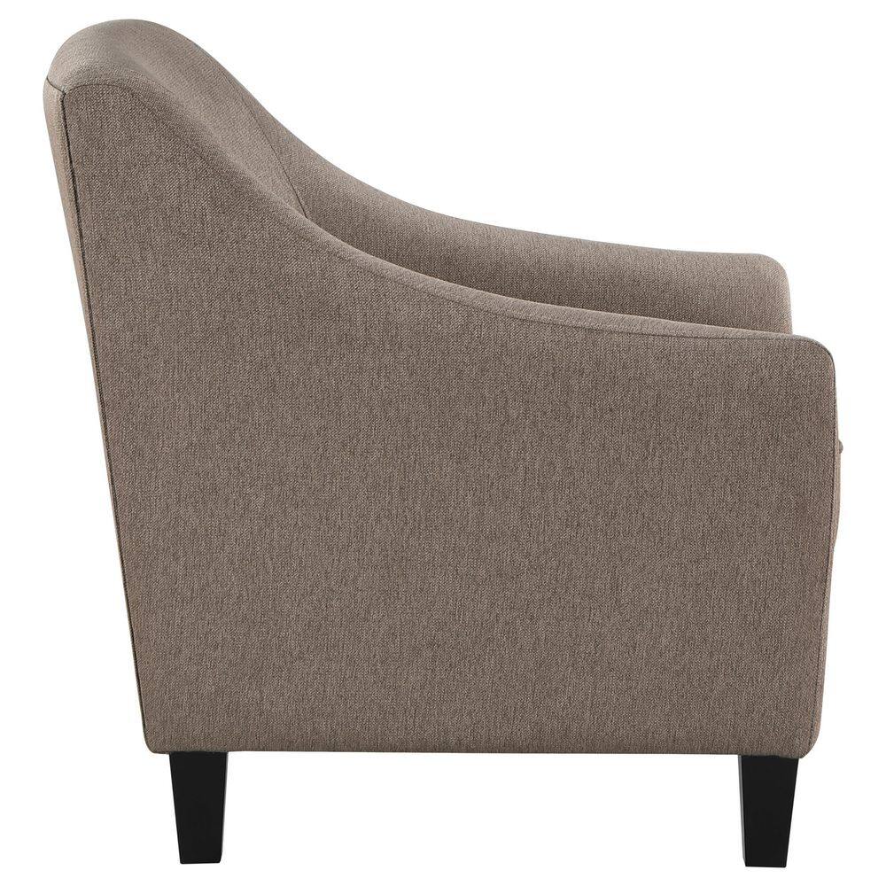 Camel Brown Transitional Wood Accent Chair