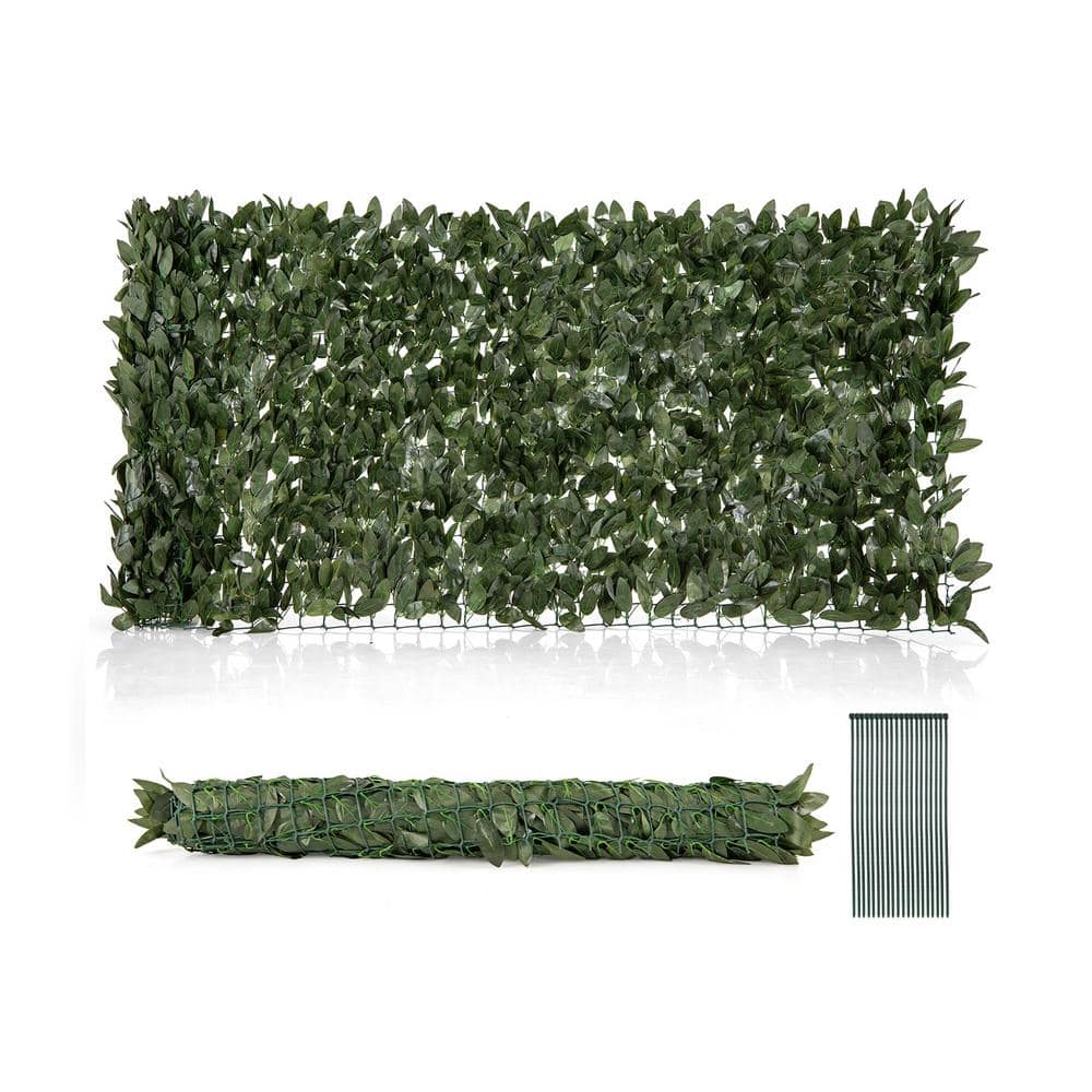 ANGELES HOME 120 in. x 40 in. Green Artificial Grass Hedge Panel