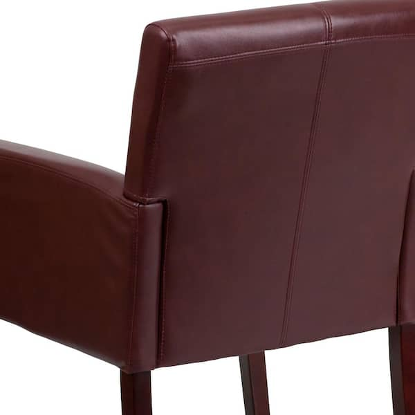 Flash Furniture Burgundy Leather Pillow Back Office Chair with Nailhead Trim