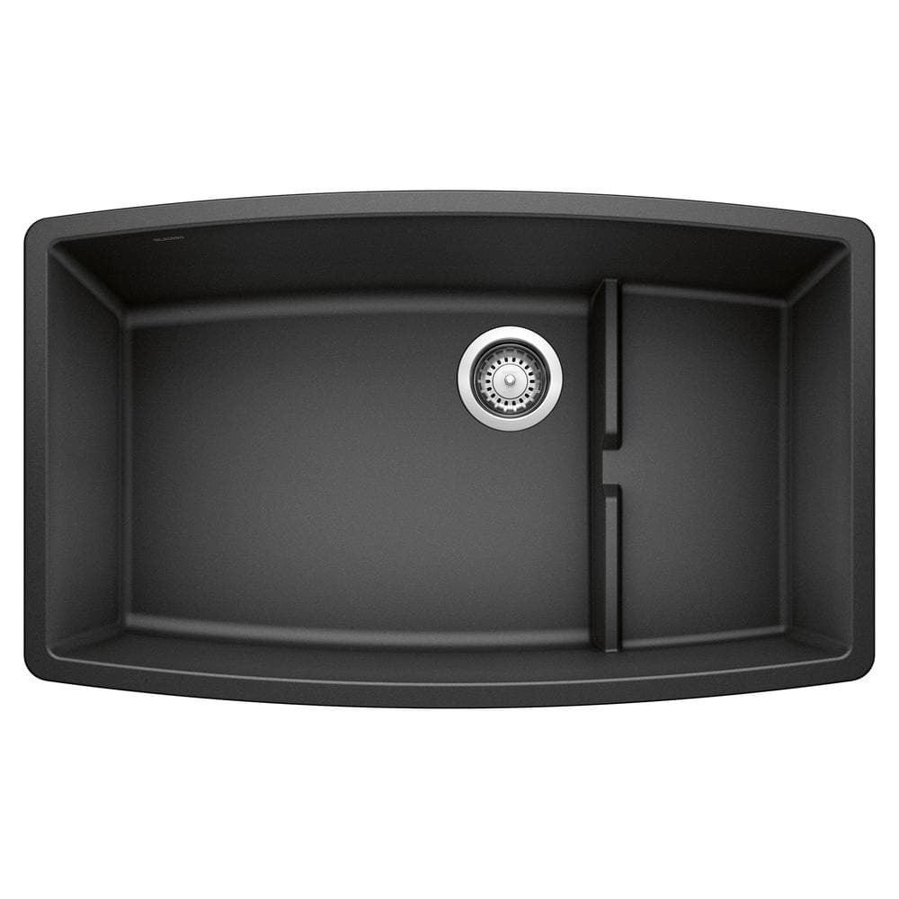 PERFORMA CASCADE 32 in. Undermount Single Bowl Anthracite Granite Composite