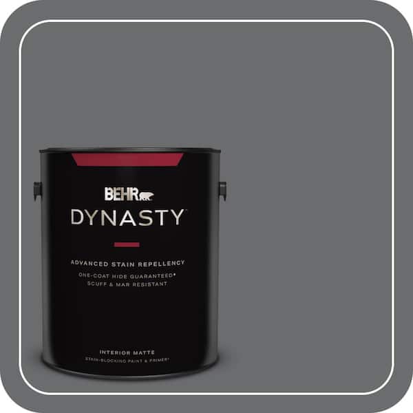 BEHR DYNASTY 1 gal. #770F-5 Dark Ash Matte Interior Stain-Blocking Paint & Primer