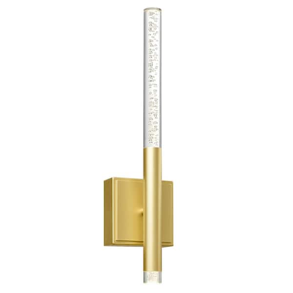 CWI Lighting Dragonswatch 1 Light Integrated LED Satin Gold Wall Light