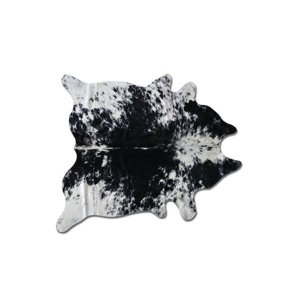 natural Kobe Salt and Pepper Black/White 6 ft. x 7 ft. Cowhide Rug