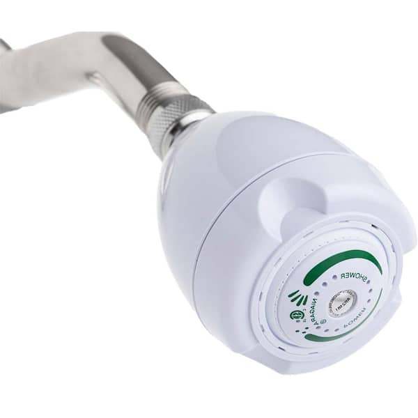 Niagara Conservation Earth Spa 3-Spray with 2 GPM 2.7-in. Wall Mount Adjustable Fixed Shower Head in White, (1-Pack)