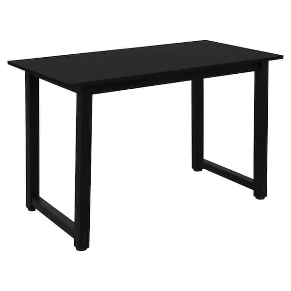 Winado 47.2 in. W Rectangular Black Wooden High Strength Computer Desk