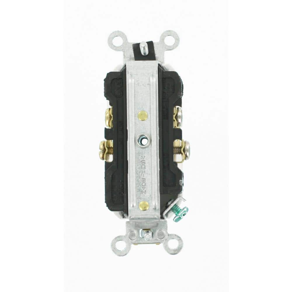 White Thermoplastic Commercial Duplex Power Outlet with Wall Plate