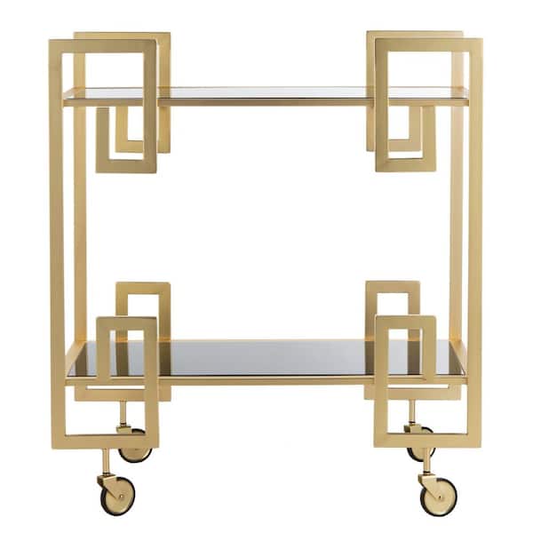 SAFAVIEH Eliza 2-Tier Gold Bar Cart