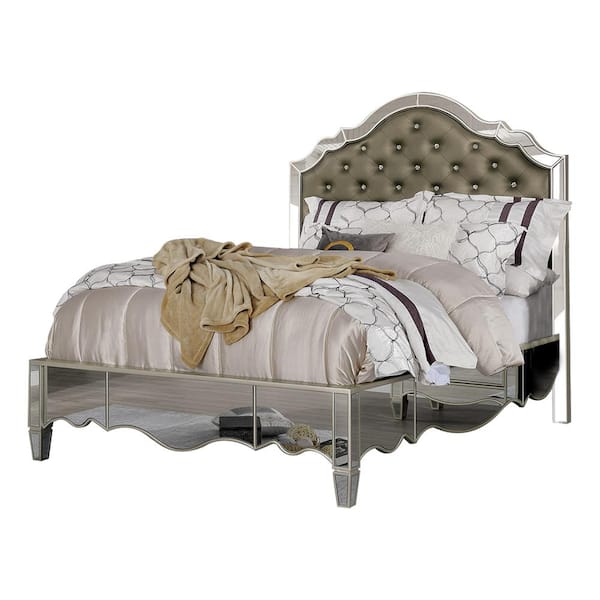 William's Home Furnishing Eliora Silver Queen Bed Platform Bed
