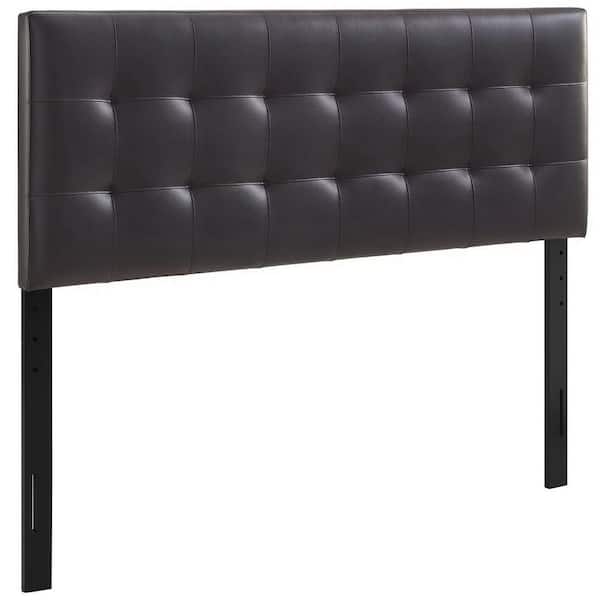 Lily Brown Queen Upholstered Vinyl Headboard