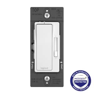 Radiant White 3-Way Decorator/Rocker LED Dimmer Switch with Microban Antimicrobial Protection