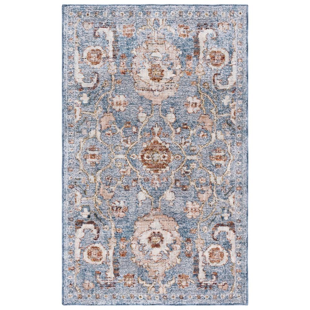 Heirloom 3 ft. x 4 ft. Blue/Gray Ornate Border Area Rug price history on PriceWatchPro