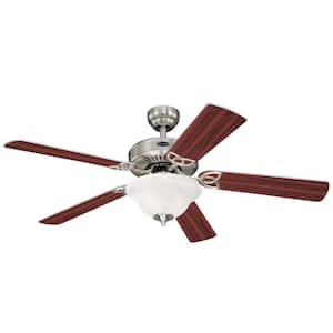 Vintage II 52 in. LED Brushed Nickel Ceiling Fan with Light Kit