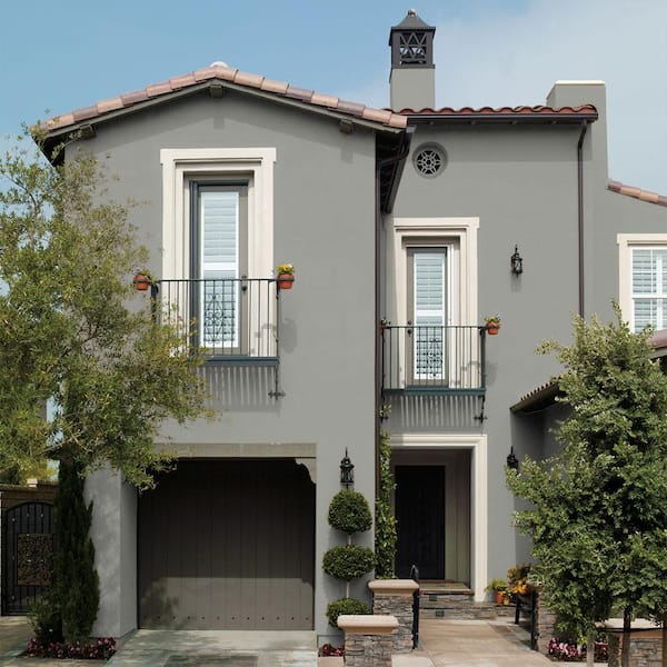 BEHR - 5 gal. #N380-3 Weathered Moss Satin Interior/Exterior Masonry, Stucco and Brick Paint