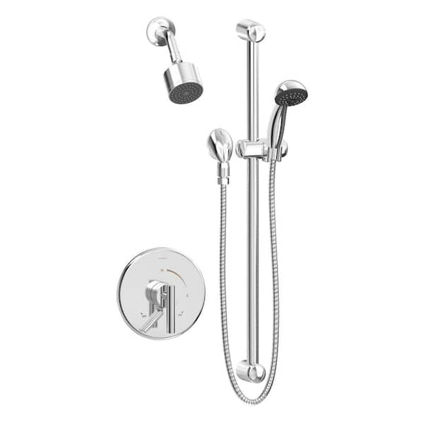 Symmons Dia 1-Handle Shower Trim Kit in Polished Chrome with 1-Spray Hand Shower - 1.5 GPM (Valve Not Included)
