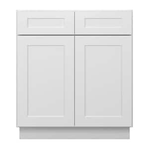 Shaker White Plywood Ready to Assemble Floor Vanity Sink Base Kitchen Cabinet (30 in. X 34.5 in. X 21 in.)