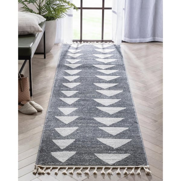 Well Woven Kennedy Stars Modern Abstract Blue 4' Round Kids Area Rug