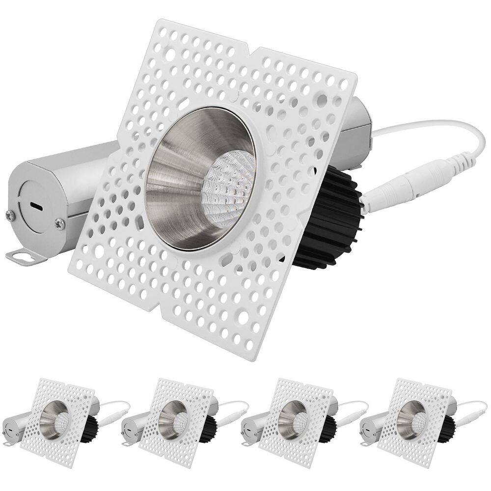 2 In. Integrated LED Trimless Spotlight with Nickel Trim 10W, 850LM, 5CCT, 38° Beam, Dimmable CRI90 IC Rated 4 Pack price history on PriceWatchPro