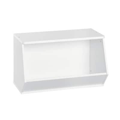 closetmaid kidspace white stackable angled bin