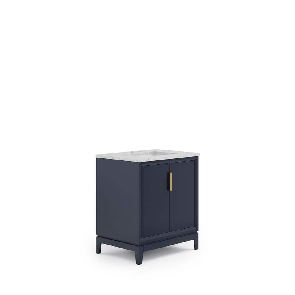 Elizabeth 30" Monarch Blue Bathroom Vanity with Carrara Marble Top