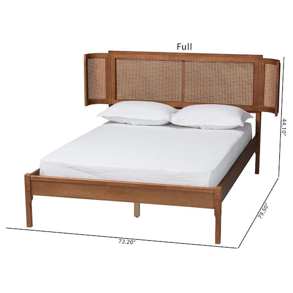 Baxton Studio Eridian Brown Wood Frame Full Platform Bed 222 11890