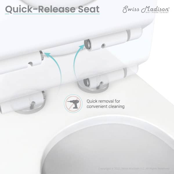 Swiss Madison Dreux One Piece Elongated Dual Flush Toilet with 0.95/1.26 GPF, Glossy White