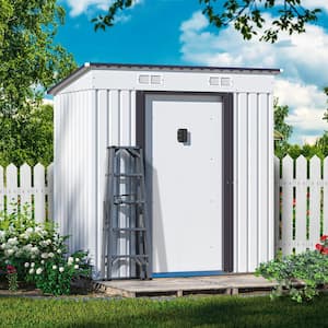 6.4 ft.W x 4 ft.D Garden Tool Storage Shed Outdoor Metal Shed with Sliding Door(25.6 sq. ft.)