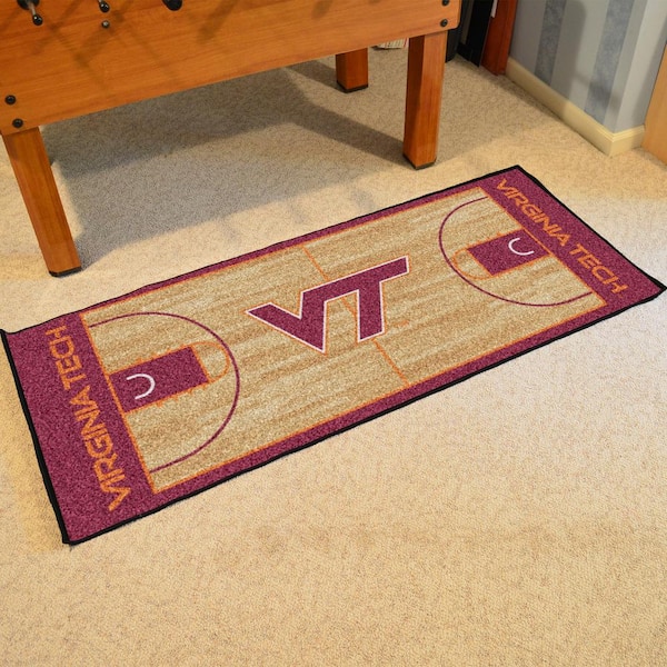 Virginia Tech Hokies Maroon 2.5 ft. x 6 ft. Court Runner Area Rug