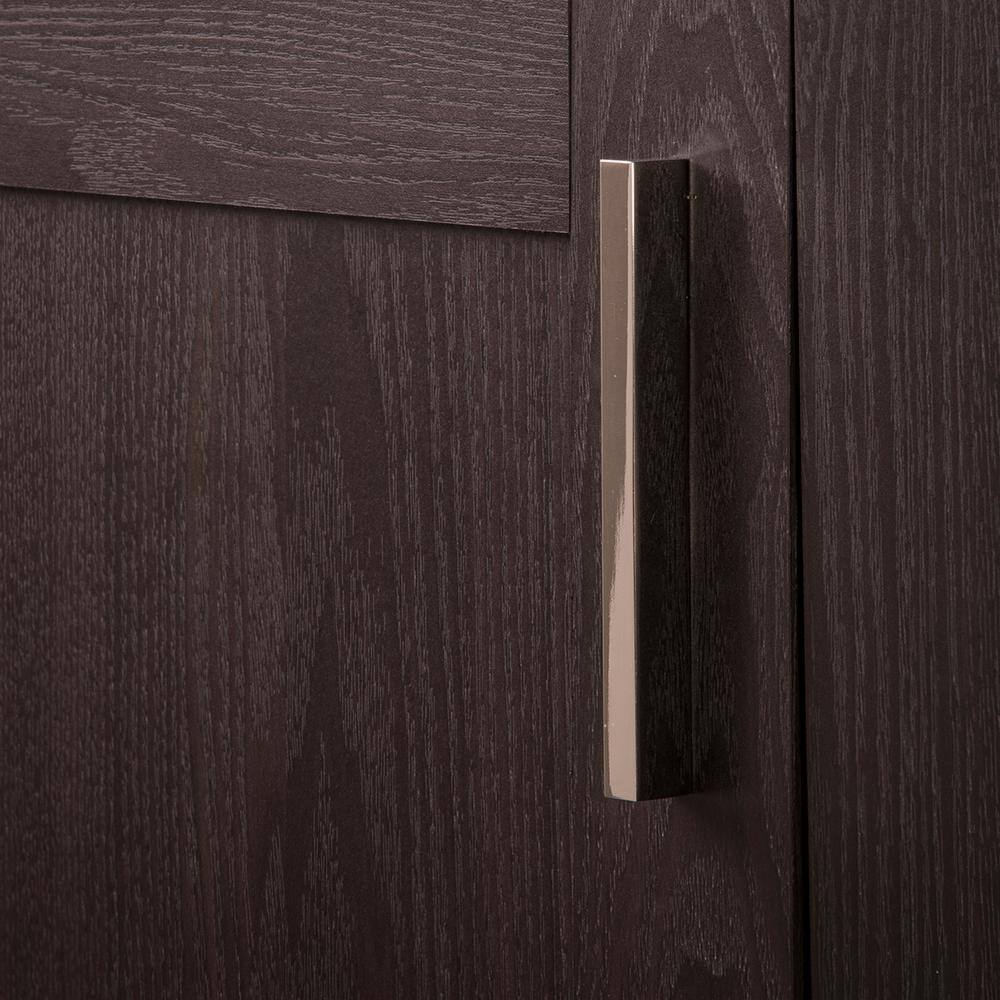Brushed Nickel Modern Finger Cabinet Handles with Mounting Hardware