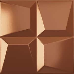 19 5/8 in. x 19 5/8 in. Tellson EnduraWall Decorative 3D Wall Panel, Copper (12-Pack for 32.04 Sq. Ft.)