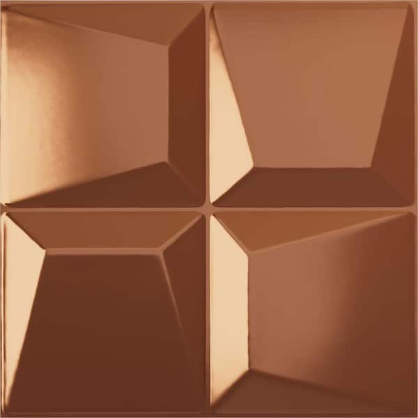 Ekena Millwork 19 5/8 in. x 19 5/8 in. Tellson EnduraWall Decorative 3D Wall Panel, Copper (12-Pack for 32.04 Sq. Ft.)