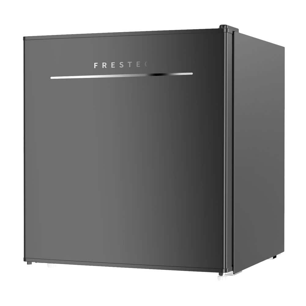 JEREMY CASS 17.91 in. 1.7 cu.ft. Mini Refrigerator in Black with Compact Freezer, Removable Glass Shelf, Reversible Door