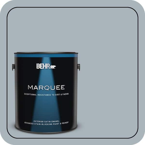 BEHR MARQUEE 1 gal. #N490-3 Shaved Ice Satin Enamel Exterior Paint & Primer