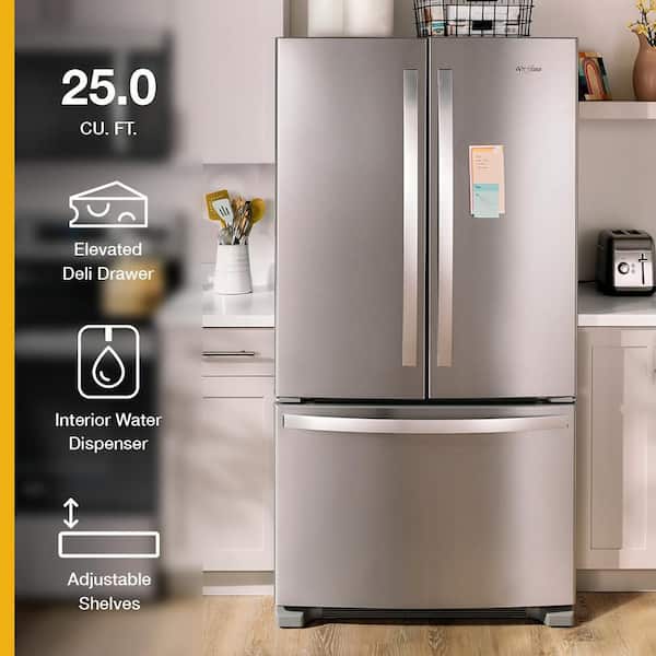 Whirlpool French Door Fridge (WRFF3236RZ) - Fingerprint Resistant Stainless Steel Whirlpool French Door Fridge (WRFF3236RZ) - Fingerprint Resistant Stainless Steel