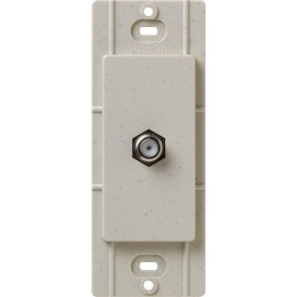 Lutron Claro Coaxial Cable Jack, Stone (SC-CJ-ST)