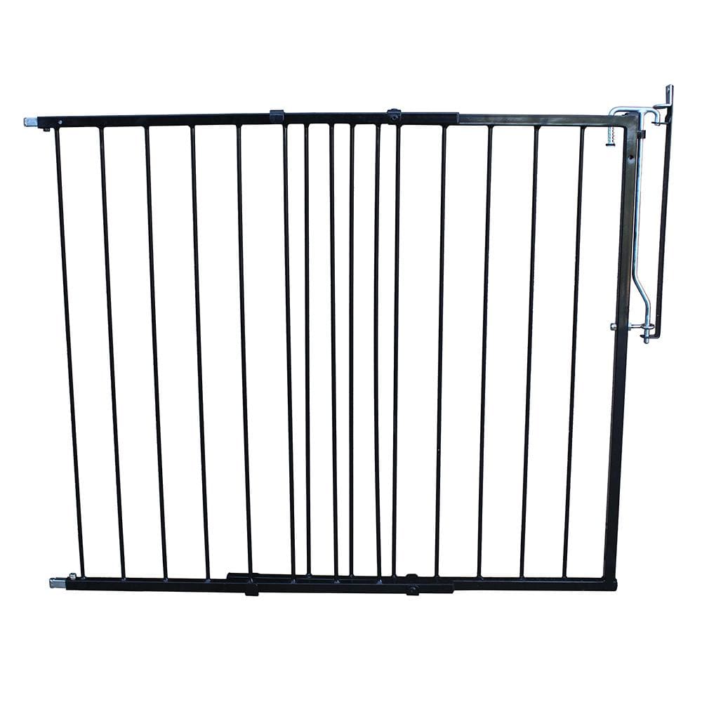 Black metal outlet pet gate