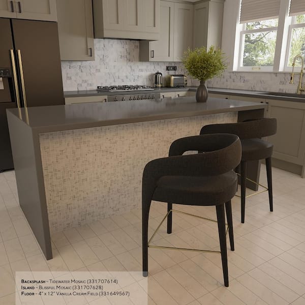 Blissful Volakas White 12 in. x 12 in. Parquet Honed Marble Wall and Floor Mosaic Tile (10 sq. ft./Case)